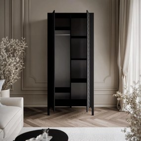 DVOJDVEROVÁ ŠATNÍKOVÁ SKRIŇA SALOME ČIERNA 90 cm