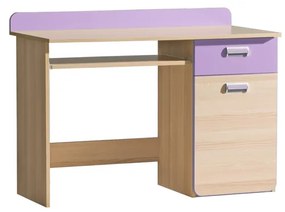 PC stôl Loreto L10 jaseň/fialová