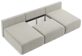 Svetlosivá rozkladacia/s úložným priestorom rohová pohovka Kalena – Makamii