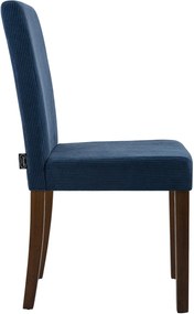 Sada 2 ks jedálenských stoličiek Ina látka cord, antik tmavá - modrá