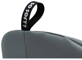 Tmavomodrý sedací vak z imitácie kože Round L – So Soft?