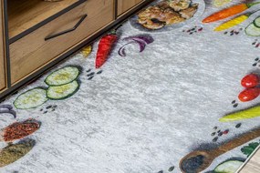 Protišmykový koberec / behúň ANDRE 33580 strieborný / zelený