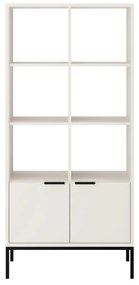 Knižnica Austin 80 cm biela/čierna
