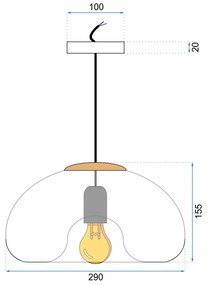 Toolight Toolight, závesná stropná zrkadlová lampa 1xE27 APP323-1CP, zlatá, OSW-00420