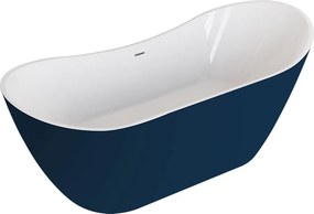 Polimat Akrylátová voľne stojaca vaňa Abi 180x80 POLIMAT-Rozmery: 180x80, POLIMAT-Farba vane: Biela / čierna lesk