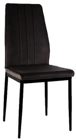 Jedálenská stolička Atom Velvet, čierna