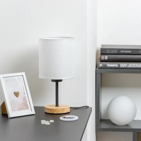 Brilagi - Stolná lampa NUBILA WOOD 1xE27/25W/230V dub/biela