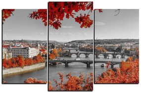 Obraz na plátne - Rieka Vltava a Karlov most 1257QC (105x70 cm)