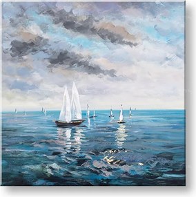 Maľovaný obraz na stenu LODE  70x70 cm