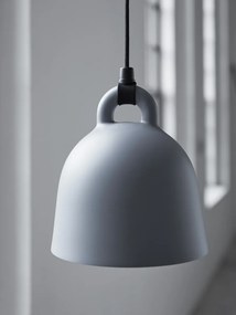 Závesná lampa Bell, extra malá – sivá