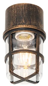 Stropné a nástenné svietidlo starožitné zlato IP54 - Kiki