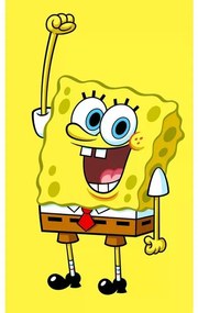 Carbotex Bavlnený froté uterák 30x50 cm - Sponge Bob Žltý ako Huba