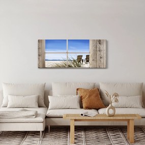 Obraz - Výhľad oknom (120x50 cm)