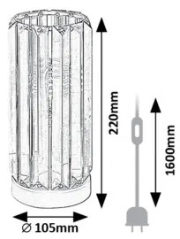 Rabalux 74206 - Stolná lampa VENESS 1xE27/40W/230V
