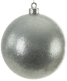 VIANOČNÁ BANKA NA STROMČEK SADA 4 KS (FI) 10 CM STRIEBORNÁ