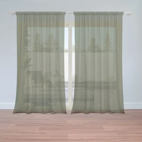 Sablio Záves Olivovozelená: 2 ks 140x250 cm