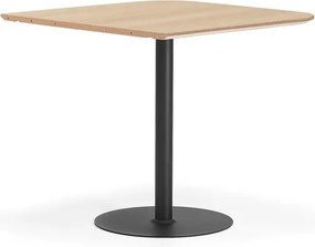 Barový stôl METRIC, zaoblené rohy, 1000x1000x900 mm, biela