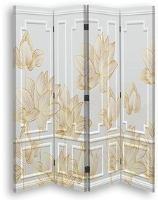 Gario Paraván kvetinový dizajn Rozmery: 145 x 170 cm, Prevedenie: Klasický paraván