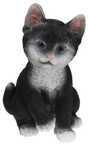 Dekoračné mačiatko – čierne 19 cm