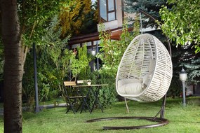Záhradná hojdacia stolička Finnikin (krémová). Vlastná spoľahlivá doprava až k Vám domov. 1082956