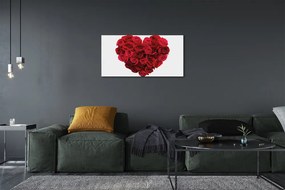Obraz canvas Srdce z ruží 125x50 cm