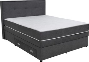XXXLutz BOXSPRINGOVÁ POSTEĽ, 160/200 cm, tmavosivá Hom`in - Postele - 001933002501