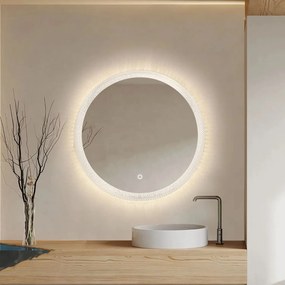 Rea Zrkadlo ⌀60 cm s regulovateľným LED osvetlením HOM-01501