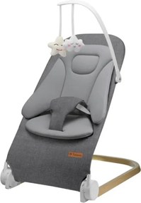 Detské hojdacie kreslo Moon 50 sivé