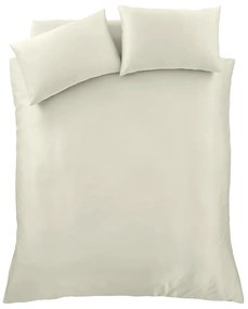 Béžové saténové obliečky na dvojlôžko/predĺžené 230x220 cm Silky Soft – Catherine Lansfield