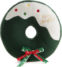 VIANOČNÝ DEKORAČNÝ VANKÚŠ CHRISTMAS DONUT 36X36 CM VIACFAREBNÁ