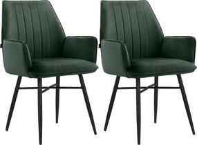 Zelené čalúnené jedálenské kreslá v súprave 2 ks Anzo – Støraa