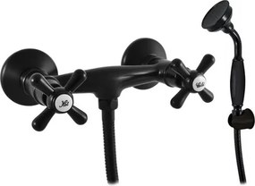 Sprchová batéria RAV Slezák MORAVA so sprchovacím setom 150 mm čierna MK180.5/1CMAT