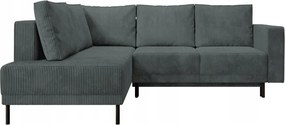 Rohová sedacia súprava Rodriguez (L) (sivá čierna)