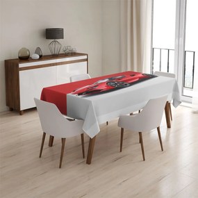 Sablio Obrus Ferrari na červeno-bielej - 90x90 cm