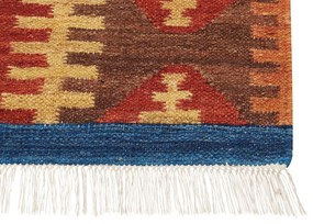 Vlnený kelímový koberec 160 x 230 cm viacfarebný JRVESH Beliani