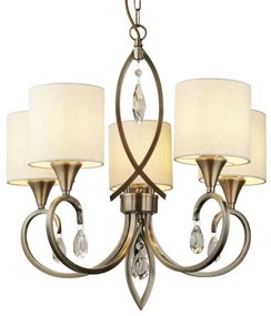 Searchlight 1605-5AB - Luster na reťazi ALBERTO 5xE14/60W/230V