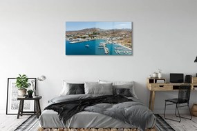 Obraz na akrylátovom skle Grécko coast horské mesto 125x50 cm