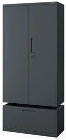 Megan Antracytowy - szuflada na dokumenty 195cm