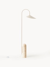 Stojacia lampa's travertínovou základňou Arum, nastaviteľná