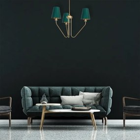 Luster na tyči VICTORIA 3xE27/60W/230V zelená