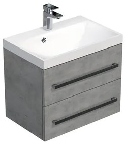 Kúpeľňová skrinka s umývadlom SAT Cube Way 60x53x40 cm betón CUBE260ZBE, 1 ks
