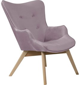 Zamatové kreslo v levanduľovej farbe Niko – Ropez