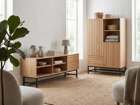 Vysoká komoda VALMOR 120x75 cm, dekor dub