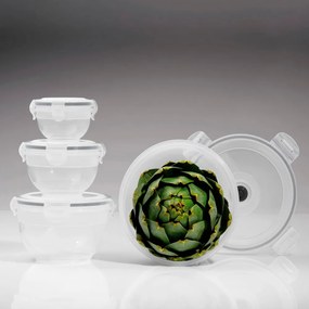 Súprava 4 škatuliek na potraviny a vákuové pumpy Compactor Food Saver