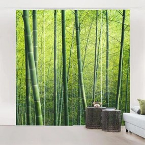 MANUFACTURER -  Súprava posuvnej záclony - Bambusový les - 4 panely