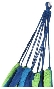 Modrozelená hojdacia sieť HAMMOCK pre 2 osoby 200x150 cm