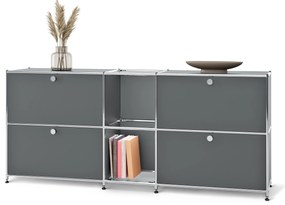 Kovová odkladacia skrinka »CN3« so 4 výklopnými priehradkami, sivá