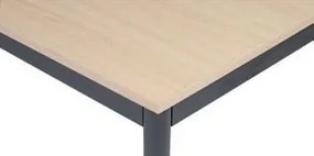 Stôl jedálenský, 1800 x 800 mm, tmavo sivá podnož, breza