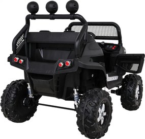 Ramiz Mercedes Benz Unimog elektrické autíčko pre deti čierne + terénny pohon 4x4