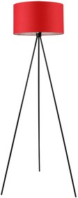 CLX Dizajnová stojacia lampa CASTILLE, 1xE27, 60W, červená